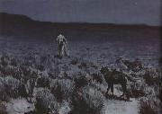 Frederic Remington Calling the Moose (mk43) USA oil painting artist